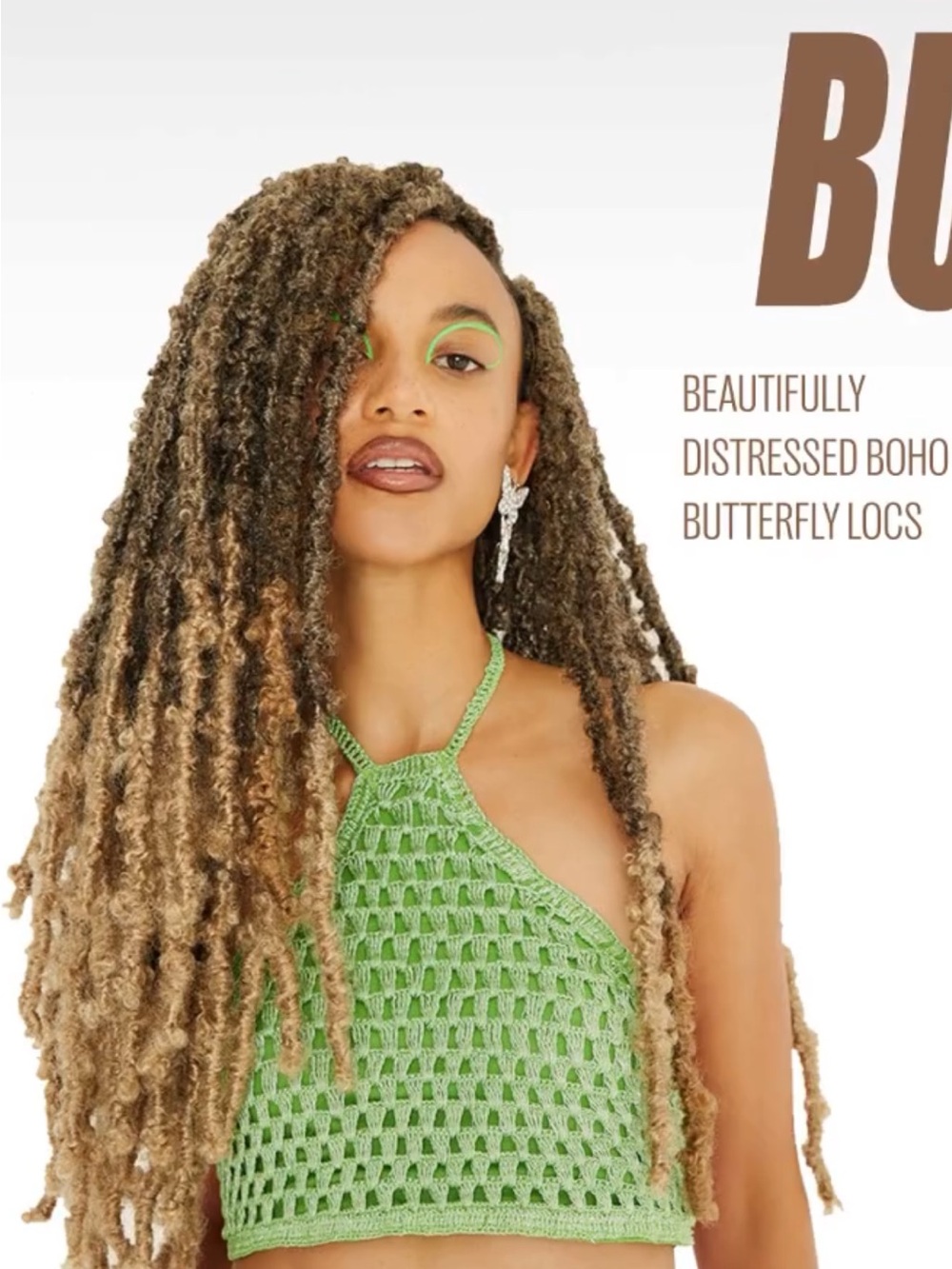 NWTButterfly Locs Hair Extensions - Blonde Ombre BohoLocs Crochet